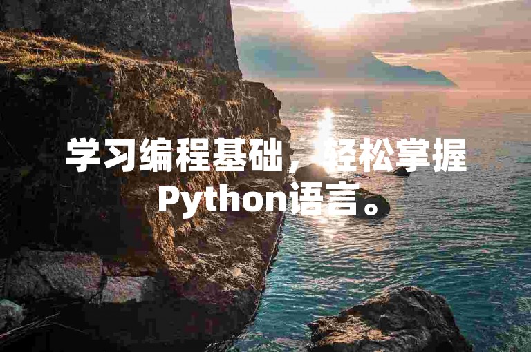 学习编程基础，轻松掌握Python语言。