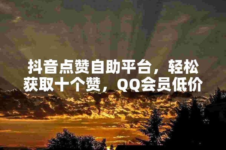 抖音点赞自助平台，轻松获取十个赞，QQ会员低价开通。