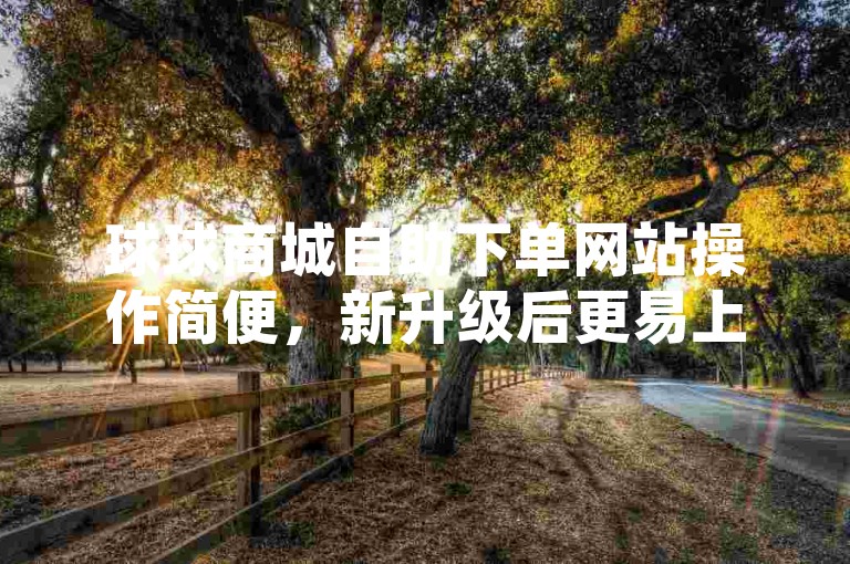 球球商城自助下单网站操作简便，新升级后更易上手。