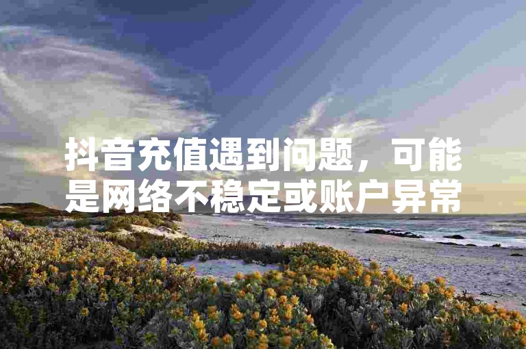 抖音充值遇到问题，可能是网络不稳定或账户异常。