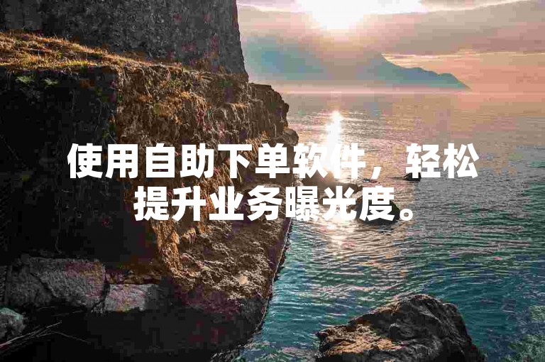 使用自助下单软件，轻松提升业务曝光度。