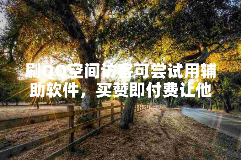 刷QQ空间访客可尝试用辅助软件，买赞即付费让他人点赞。