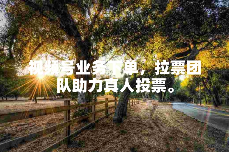 视频号业务下单，拉票团队助力真人投票。