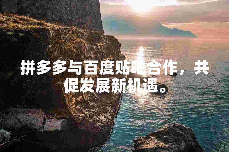 拼多多与百度贴吧合作，共促发展新机遇。
