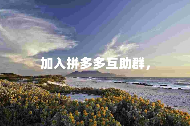 加入拼多多互助群，50多人共同助力，轻松完成任务。
