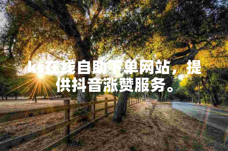ks在线自助下单网站，提供抖音涨赞服务。