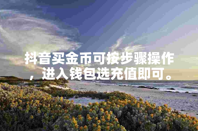 抖音买金币可按步骤操作，进入钱包选充值即可。
