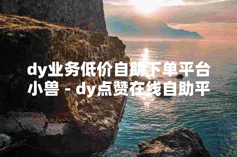 dy业务低价自助下单平台小兽 - dy点赞在线自助平台