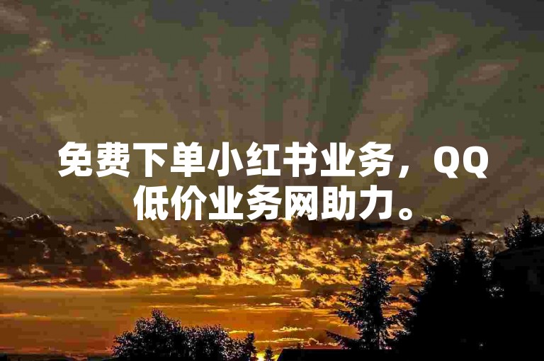 免费下单小红书业务，QQ低价业务网助力。