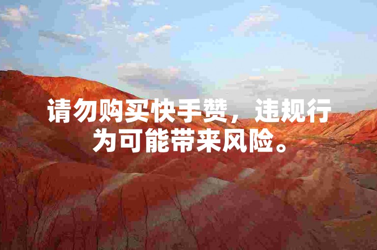 请勿购买快手赞，违规行为可能带来风险。