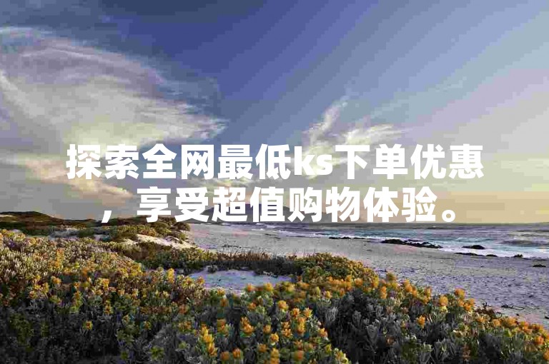 探索全网最低ks下单优惠，享受超值购物体验。