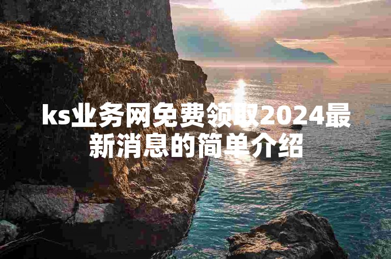 ks业务网免费领取2024最新消息的简单介绍