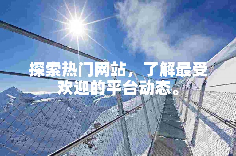 探索热门网站，了解最受欢迎的平台动态。
