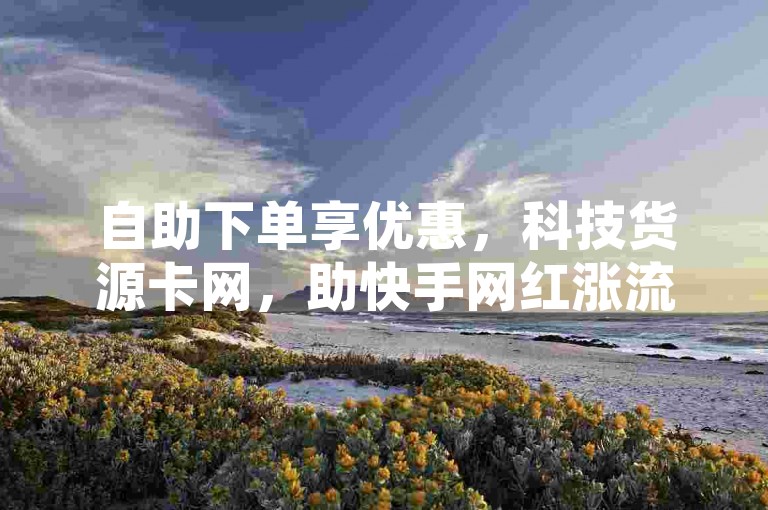 自助下单享优惠，科技货源卡网，助快手网红涨流量。