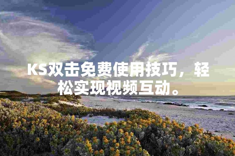 KS双击免费使用技巧，轻松实现视频互动。