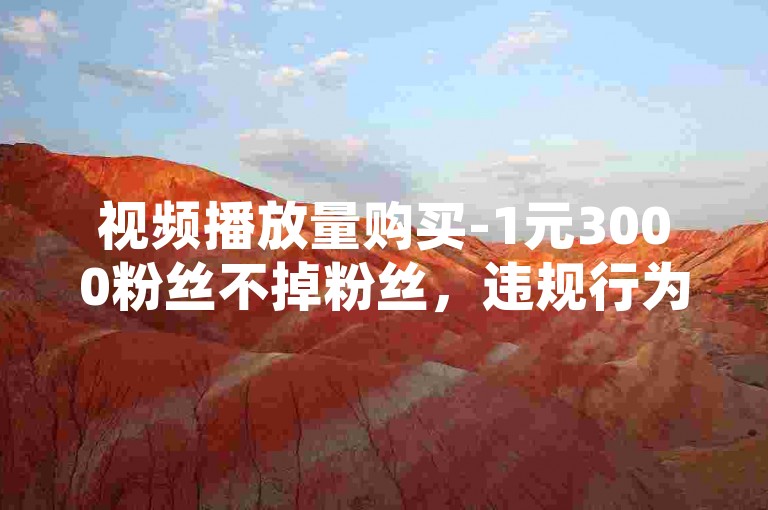 视频播放量购买-1元3000粉丝不掉粉丝，违规行为请勿尝试。