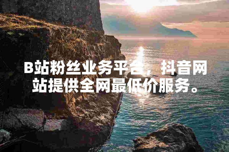 B站粉丝业务平台，抖音网站提供全网最低价服务。