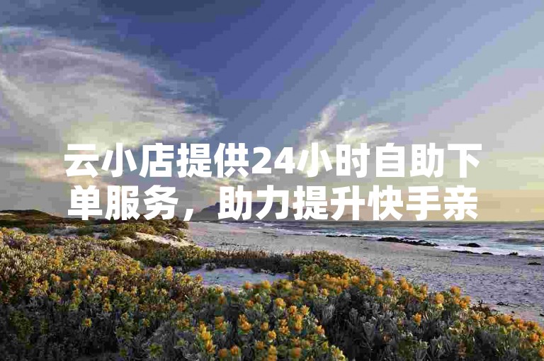 云小店提供24小时自助下单服务，助力提升快手亲密度。