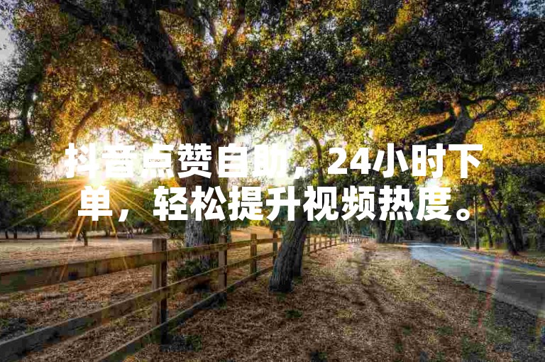 抖音点赞自助，24小时下单，轻松提升视频热度。